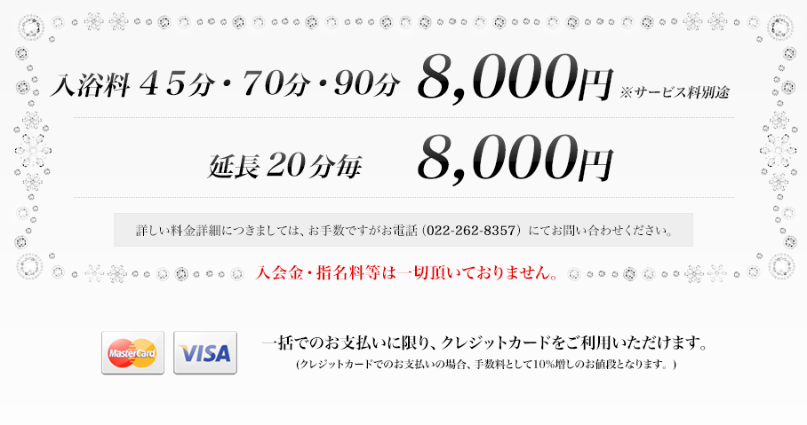 PLAYBOY ( プレイボーイ )  仙台 宮城 国分町 ソープランド 風俗 入浴料料金8,000円